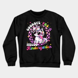 Kids Goodbye Pre K Hello Kindergarten Graduation Graduate Girls Crewneck Sweatshirt